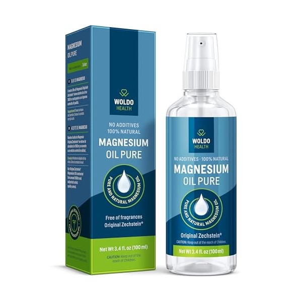 Spray dhuile de magnésium Zechstein Chlorure 100 ml – pure, naturelle et avec la plus haute concentration