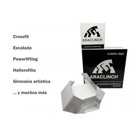 ARACLINCH -b : Bloc de magnésium 56gx8u, blocs de magnésium pour escalade, crossfit, gym, haltérophilie, callisthénie, craie 