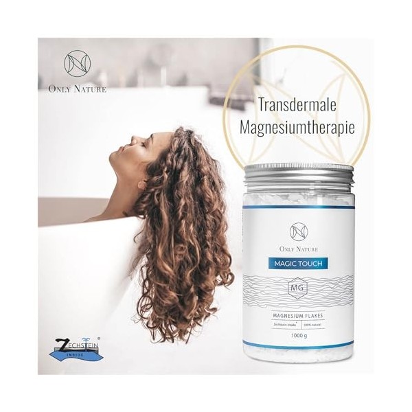 Chlorure de magnésium – Flocons de magnésium Zechstein Inside 1 kg – Favorise un sommeil sain et réduit la fatigue Magnésium