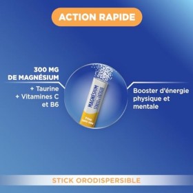 Forté Pharma - Magnésium Stress & Fatigue Sticks - Performances Physique et Mentale, Energie booster, Action rapide - Taurine