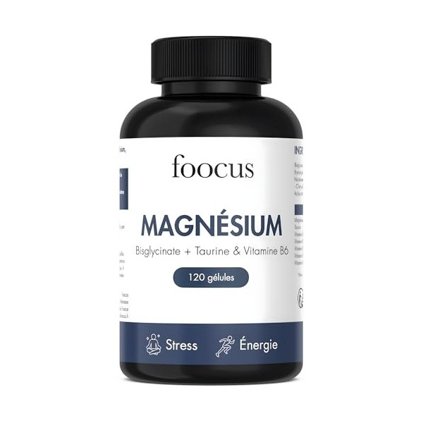 Magnésium Bisglycinate Complément Alimentaire - Vitamines, Minéraux et Compléments - Anti Fatigue Puissant Avec Vitamine B6 P