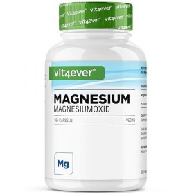 Magnésium à haute dose - 365 gélules réserve annuelle - 667 mg dont 400 mg de magnésium élémentaire par dose journalière à 
