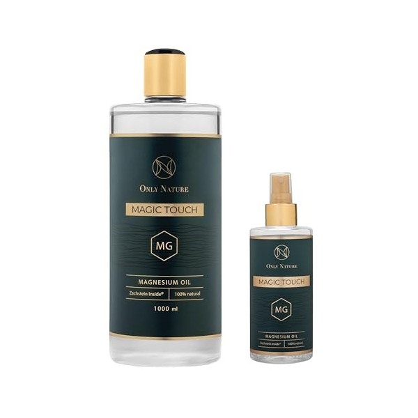 Huile de magnésium Zechstein Inside 150 ml – Magnésium pur naturel à 100% pour la peau – Détend, favorise un sommeil sain et ...