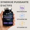 BOOSTIES Magnésium Bisglycinate, Enrichie vitamine B6 & D3– 1927 mg de magnésium - Haute Absorption – Réduction de la Fatigue
