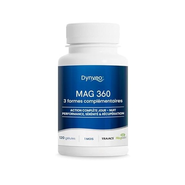 Complexe Magnésium 360 - Action Complète - Fatigue, Système Nerveux, Muscles - Magnésiums Bisglycinate, Malate, Thréonate - Q