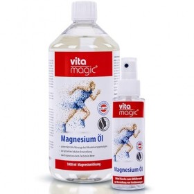 Water & Salt 1 l dhuile de magnésium Zechstein Spray de magnésium avec recharge [testé dermatologiquement] Huile de magnésiu