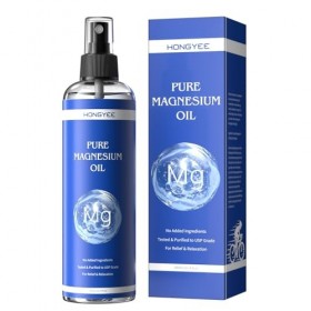 Huile de Magnésium Pure en Spray 300 ml, chlorure de magnésium 100% naturel, huile de magnésium pour le sport et la relaxatio