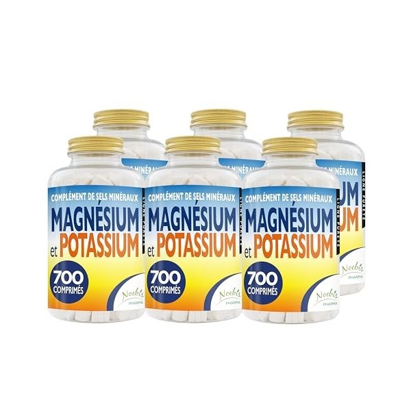 Magnésium et Potassium 4200 comprimés - Citrate de magnésium et de potassium - Contre la fatigue et lépuisement physique, la ...