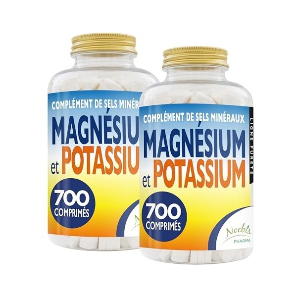 Magnésium et Potassium 4200 comprimés - Citrate de magnésium et de potassium - Contre la fatigue et lépuisement physique, la ...