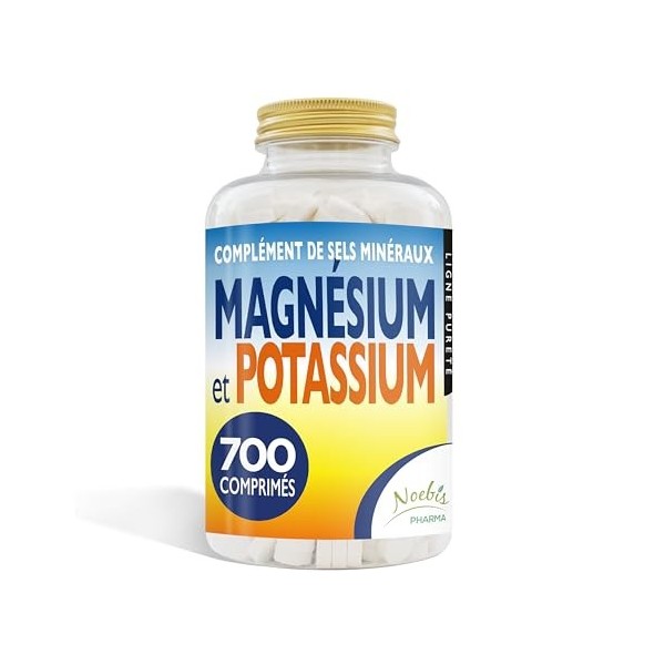 Magnésium et Potassium 4200 comprimés - Citrate de magnésium et de potassium - Contre la fatigue et lépuisement physique, la ...