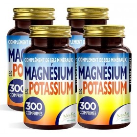 Magnésium et Potassium 1200 comprimés - Citrate de magnésium et de potassium - Contre la fatigue et lépuisement physique, la ...