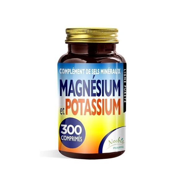 Magnésium et Potassium 1200 comprimés - Citrate de magnésium et de potassium - Contre la fatigue et lépuisement physique, la ...