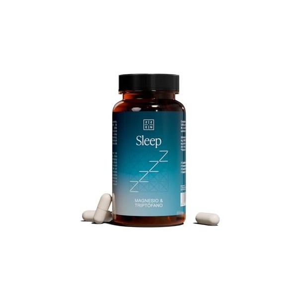 ZZEN Sleep | Magnesium Bisglycinate, L Tryptophane, GABA, Valeriane, Zinc et Vitamine B6 | Sommeil Profond Sans Melatonine, A...