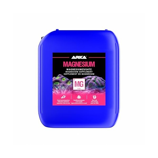 ARKA Magnésium - 5000 ML - Supplément de magnésium très Pur pour Les coraux dans Les Aquariums deau de mer, favorise Une Cro ...