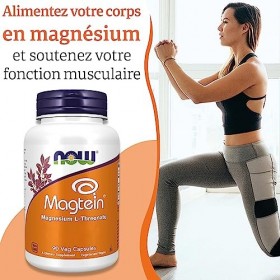 Now Foods, Magtein, 90 Capsules véganes, Testé en Laboratoire, Sans Gluten, Sans Soja, Sans OGM