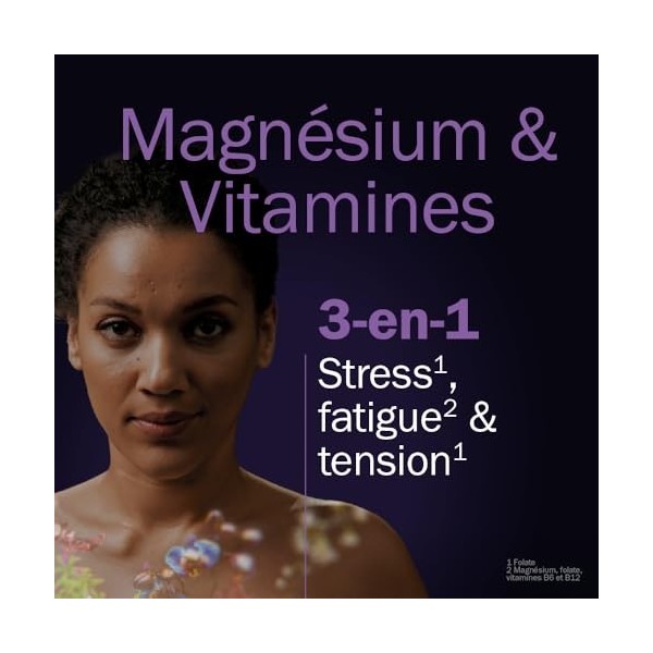 Metagenics NutriMag - Complément en Magnésium pour le Stress, la Fatigue & l’Énergie - Triple Action avec Vitamines B6, B12, ...
