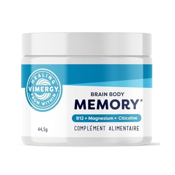 Vimergy Brain Body Memory* – 8 actions ciblées pour le cerveau – Avec magnésium, citicoline et B12 – Formule pure et à absorp