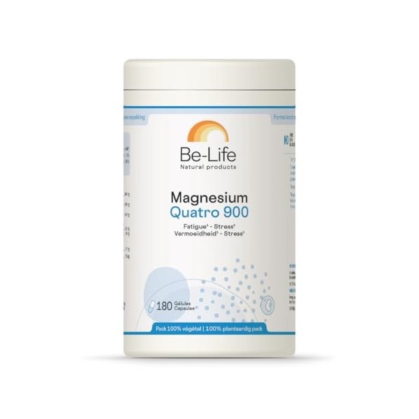 BE-LIFE | MAGNESIUM QUATRO 900 | Complément alimentaire | Fatigue & Stress | fonctionnement normal du système nerveux | vitam...