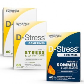 Pack « Stress & Sommeil » | 2 D-Stress COMPRIMÉS 80 Comprimés + D-Stress SOMMEIL 40 Comprimés | Pour des Journées et des Nuit