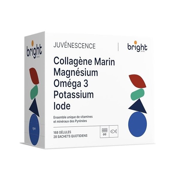Ensemble de Collagène Marin, Magnésium, Oméga-3, Potassium, Iode