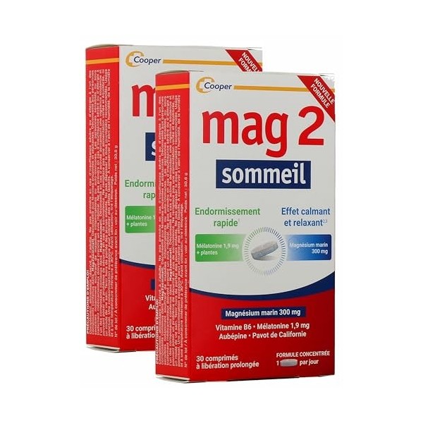 Mag 2 Sommeil NOUVELLE FORMULE - Lot de 2 x 30 Comprimés