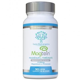 Magnésium L-Thréonate 2100 mg Dose Quotidienne – Magtein, Approvisionnement 30 Jours – Fournit 151 mg de Magnésium Élémentair