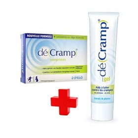DéCramp KIT contre les crampes - NOUVELLE FORMULE plus concentrée en oligo-éléments - Lot de 1 Boite de 30 Comprimés + 1 Tube