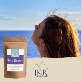 JKR Spices Sel dEpsom de 450 g | DEpsom de qualité alimentaire | Sel de magnésium sulfate alimentaire | MgSO4 dans un sac r M...