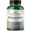 Magnésium Citrate haute dose – 180 gélules véganes | 750 mg par gélule dont 120 mg magnésium élémentaire | Haute biodisponibi