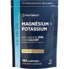 Magnesium Potassium + Zinc Calcium | 180 Comprimés Vegan | Magnesium Complex Avec Fer, Vitamine B12 et Vitamine B6 | Compleme