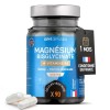 Magnésium Bisglycinate + Vitamine B6-500 mg - 180 gélules végétales et vegan - sommeil, stress, factigue - Absortion maximale...