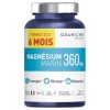 GRANIONS - Magnesium Marin 360 mg - Pillulier FORMAT 6 MOIS - Magnésium + Vitamine B6 - Anti Stress - Magnésium Marin de Haut...