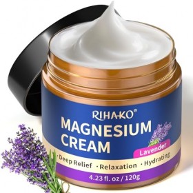 Crème au Magnésium pour le Sommeil, Beurre de Mg pour la Relaxation Musculaire, Crème Topique au Magnésium pour le Soulagemen...