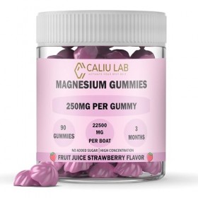 CALIU GUMMY | Gommes Magnésium Citrate 250 mg | 90 Gummies Goût Fraise | Réduit Stress & Fatigue | Favorise Sommeil Réparateu...