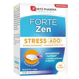 Forté Pharma - FortéZen Stress Ado, dès 12 ans - Stress passager, Humeur positive, Equilibre emotionnel - Magnesium, Vitamine...