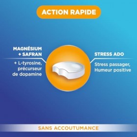 Forté Pharma - FortéZen Stress Ado, dès 12 ans - Stress passager, Humeur positive, Equilibre emotionnel - Magnesium, Vitamine