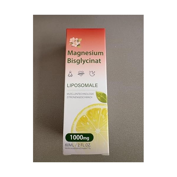 Magnesium Bisglycinat Tropfen – mit Mikellentechnologie – Zitronengeschmack – vegan – 5 ml Flasche