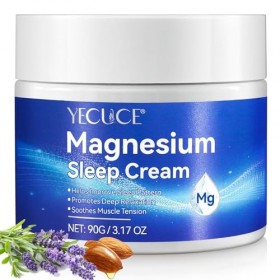Crème de Magnésium pour Sommeil, Crème de Magnésium Calme pour Les Crampes Dans Les Jambes, avec Chlorure de magnésium, Huile