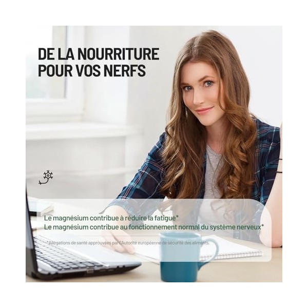 Magnésium Bisglycinate 300mg - 180 Gélules Vegan, Soulager le stress et la fatigue, Absorption Supérieure au Magnésium Marin,