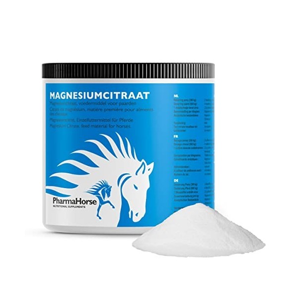 PharmaHorse Citrate de Magnesium Cheval | pour Les Fonctions nerveuses du Cheval | Capacité de Concentration | Maintien des M