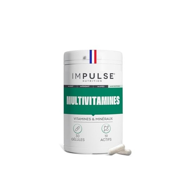 Impulse Nutrition - Magnésium Bisglycinate - Vitamine B6 - Fatigue, Énergie & Récupération - Haute Absorption - Complément Al...