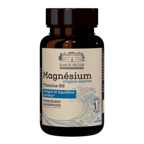 BLANCHE BRESSON - Magnésium Marin 300 mg renforcé en Vitamine B6 - Contre la Fatigue et le Stress, Relaxation, Energie, Déten