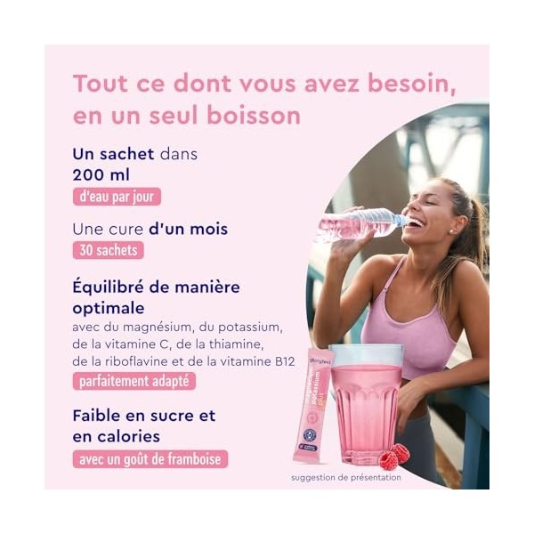 Magnésium et Potassium Complément Alimentaire avec Vitamines B, C et Minéraux, Augmente lÉnergie & Soutient les Muscles, Reh