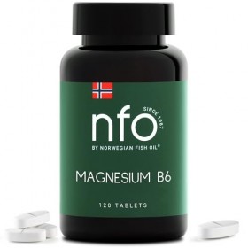 NFO Magnésium B6 [120 comprimés] Complexe naturel norvégien de magnésium et de vitamine B6 pour la régulation du système nerv