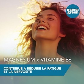 Mama Green - Gummies Magnesium - Contribue à réduire la fatigue - Contribue à un métabolisme énergétique normal - 60 gummies 