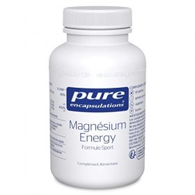 Pure Encapsulations - Magnésium Energy - Formule Sport – Magnésium Bisglycinate et Citrate avec Taurine et Vitamine B12 - Fat...
