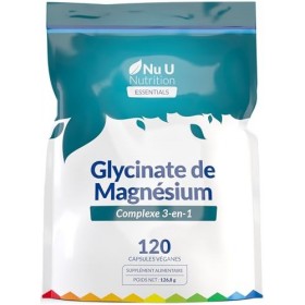 Magnésium Glycinate 3-en-1 Complex 1813mg - 120 Capsules Véganes - Bisglycinate, Citrate & Malate à Triple Absorption - 384mg