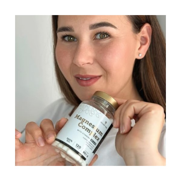 Golden Tree Magnesium Complex – Magnésium Complexe Triple avec Citrate, Bisglycinate et Malate de Magnésium – Haute Teneur 40