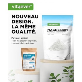 Magnésium Pure - 600 g de poudre 4,3 mois de réserve - Testé en laboratoire teneur en substances actives & pureté - Poudr Mag...