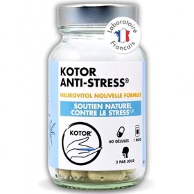 KOTOR ANTI-STRESS – Stress & Anxiété – Burnout & Surmenage – Plante Adaptogène + Magnésium Bisglycinate + Vitamines B1, B2, B